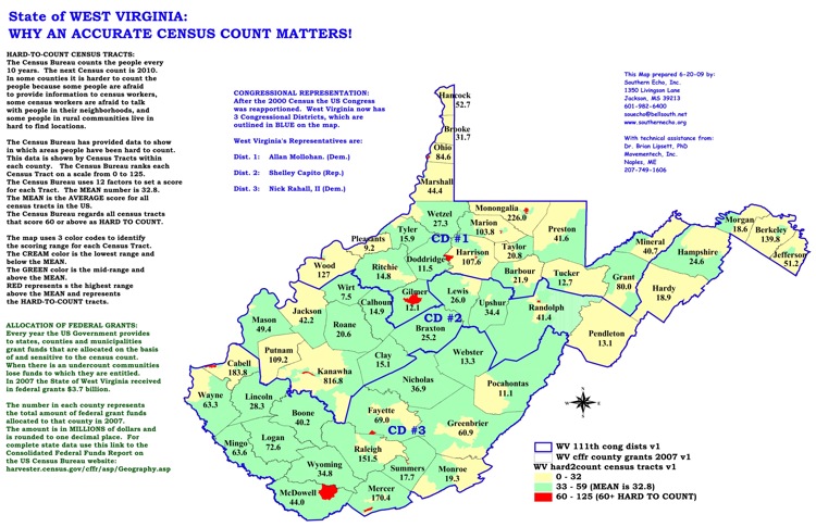 map of west virginia cities. Census Maps for the State of